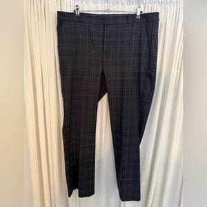 Women’s Banana Republic Logan Black Plaid Pants size 18